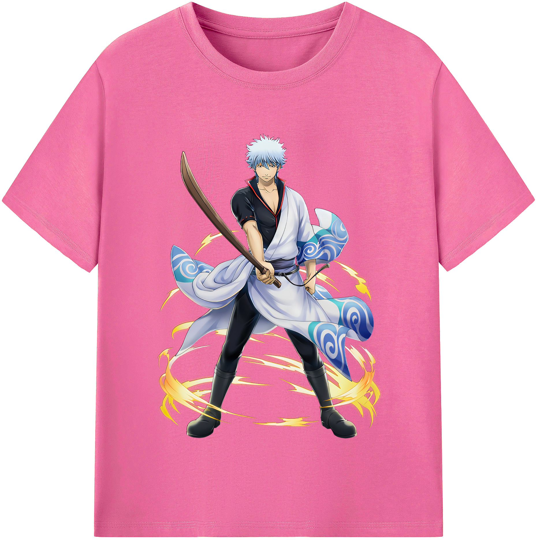 （画像用） ぎんたま 坂田銀時（さかたぎんとき） 神楽 志村新八（しむら しんぱち） GINTAMA Sakata Gintoki Kagura Shimura Shinpachi レディースカジュアルプリントTシャツ（綿100％）